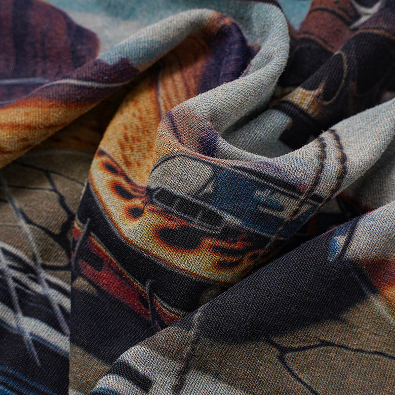 Godspeed Retro Car Scenery Graphic T‑Shirt