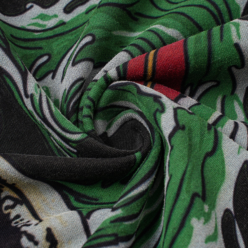 Godspeed Green Snake Skull Graphic T‑Shirt