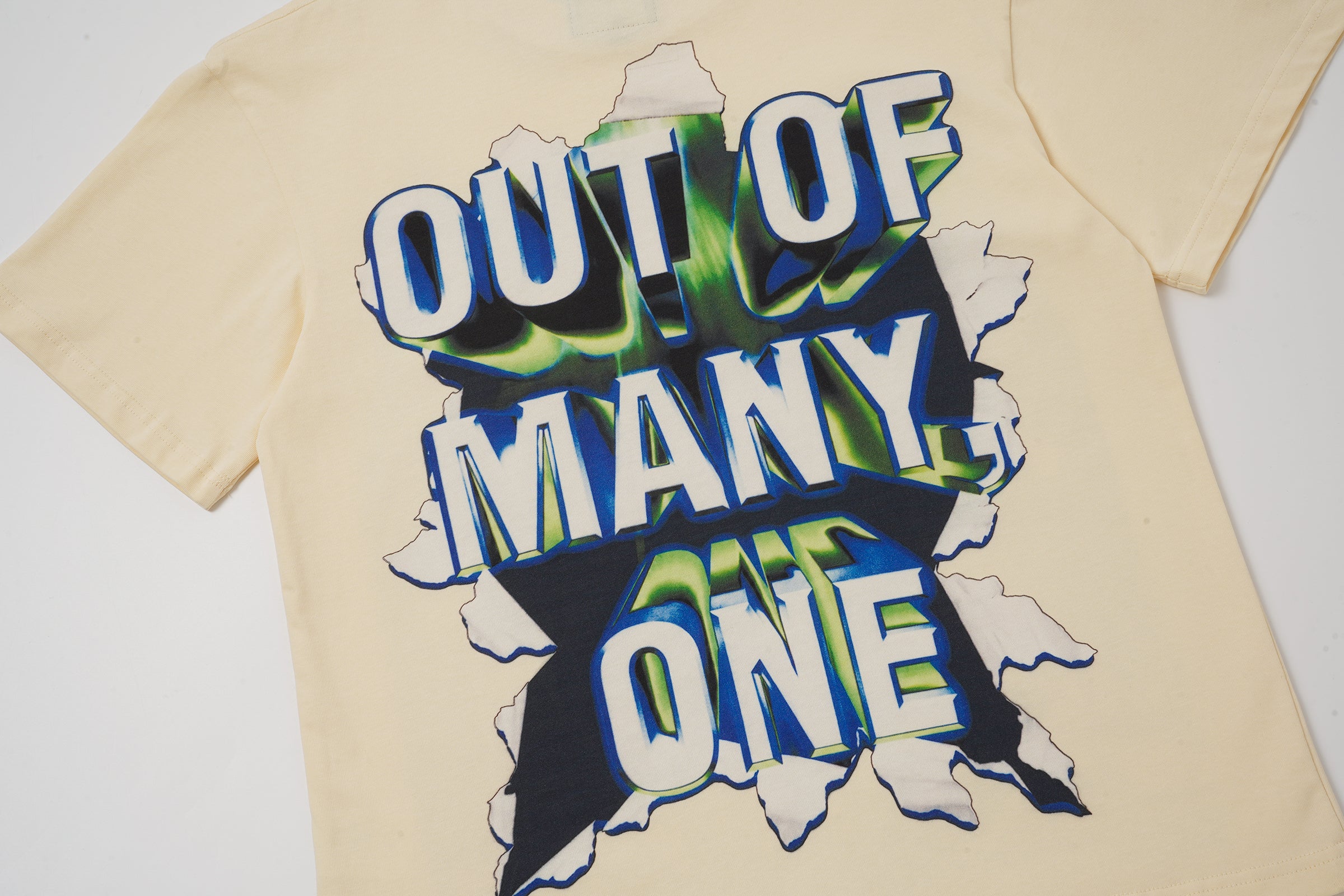 Godspeed Out Of Many One Cream Graphic T‑Shirt