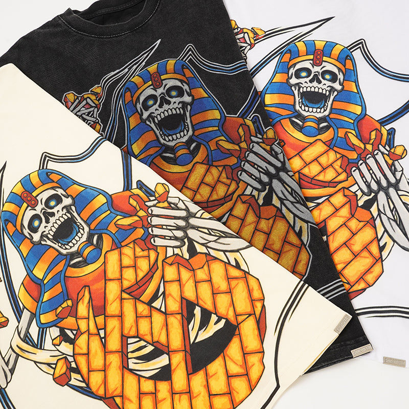 Godspeed Egyptian Skull Graphic T‑Shirt