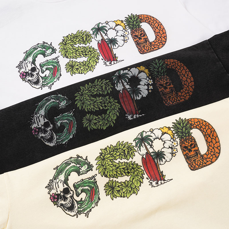 Godspeed Green Snake Skull Graphic T‑Shirt