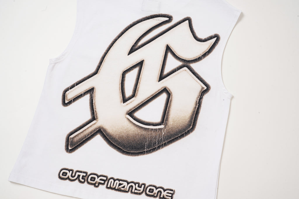 Godspeed Statue‑of‑Liberty White Sleeveless Tank Top