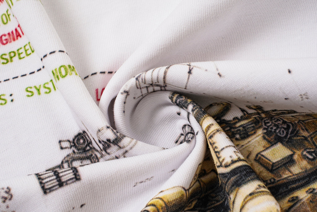 Godspeed White Vintage Sketch‑Print T‑Shirt