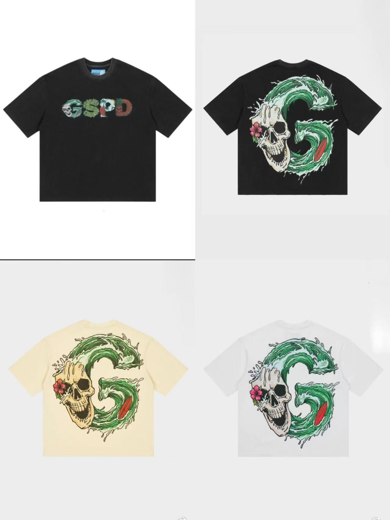 Godspeed Green Snake Skull Graphic T‑Shirt