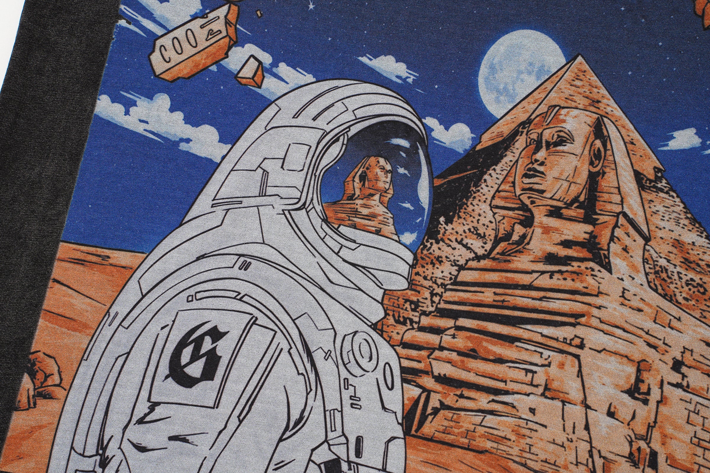 Godspeed Mountain Landscape Graphic Vintage‑Wash T‑Shirt
