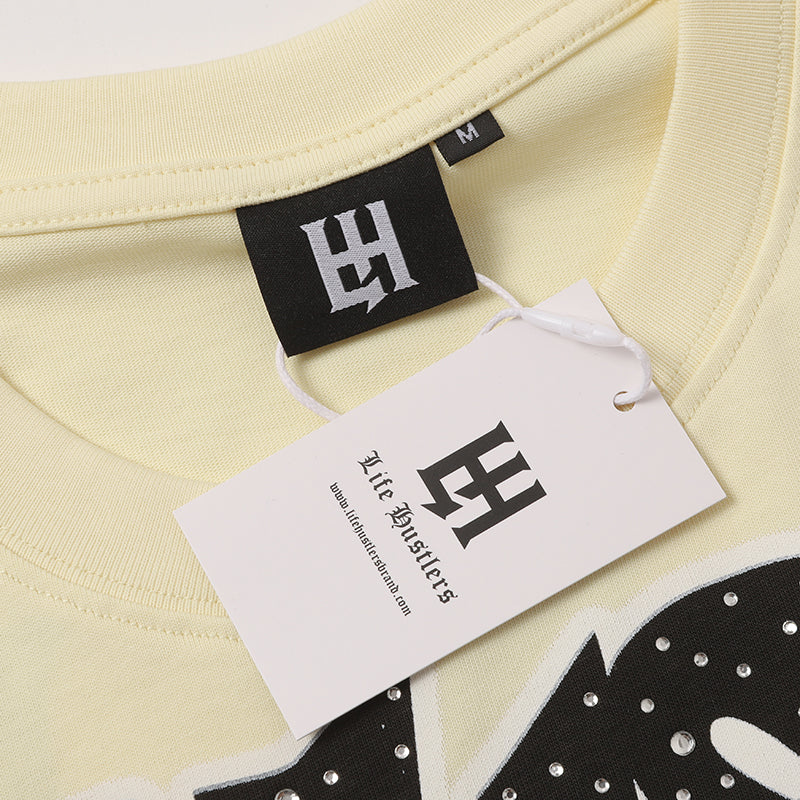 Life Hustlers Angel Portrait Graphic Cream T‑Shirt