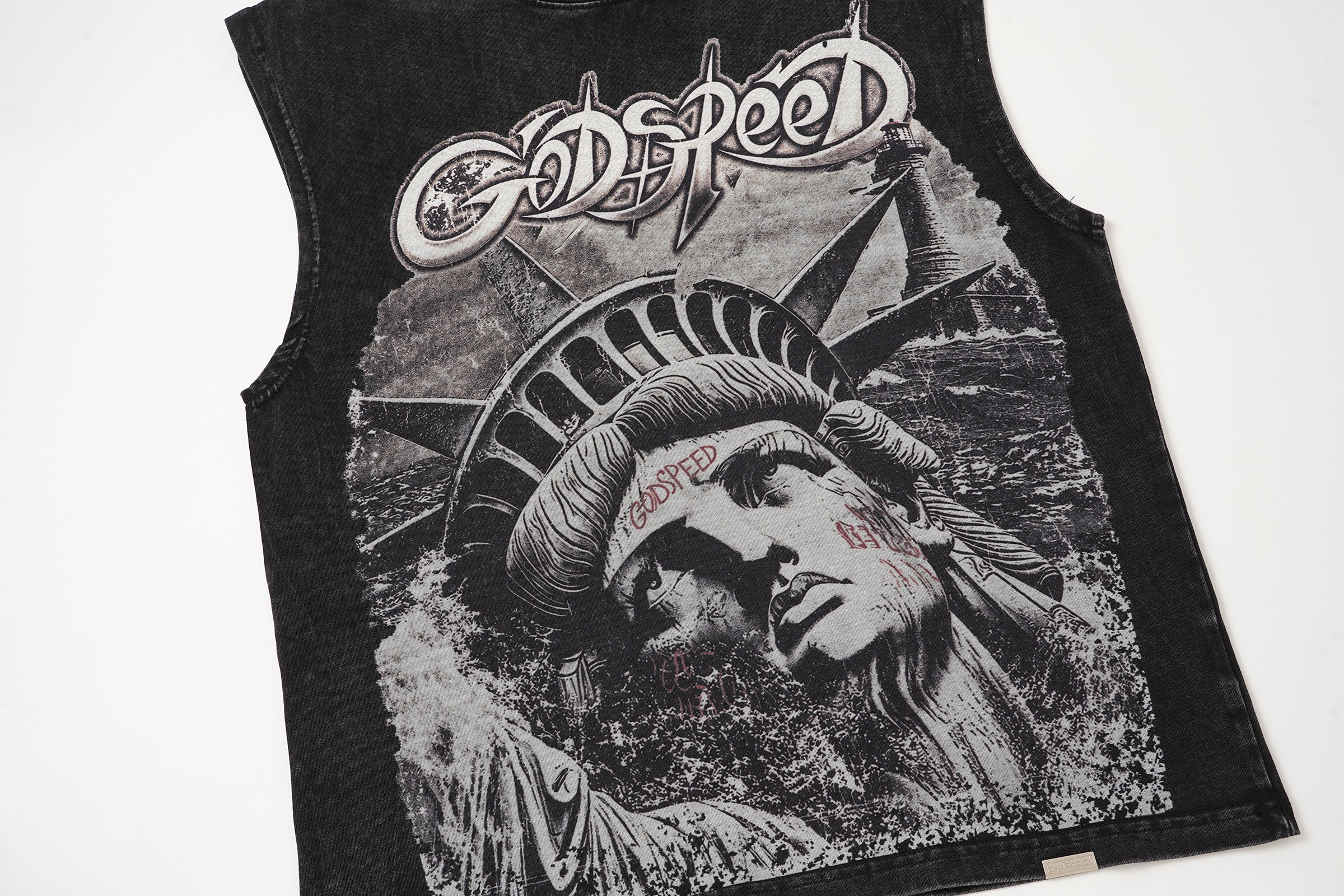 Godspeed Statue‑of‑Liberty Printed Sleeveless Tank Top