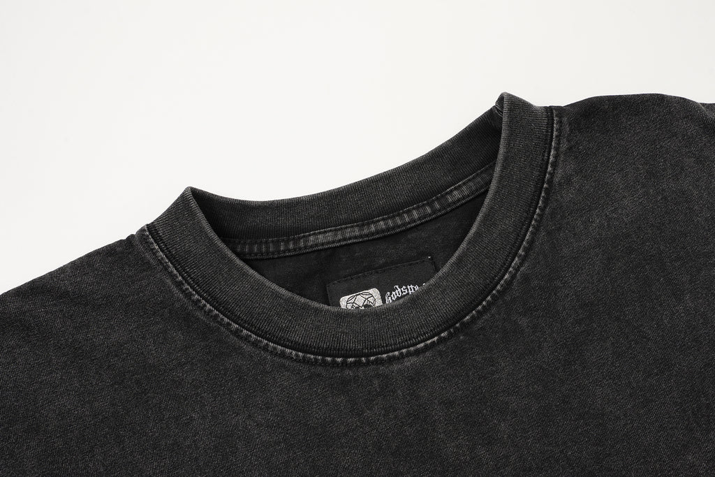 Godspeed Mountain Landscape Graphic Vintage‑Wash T‑Shirt