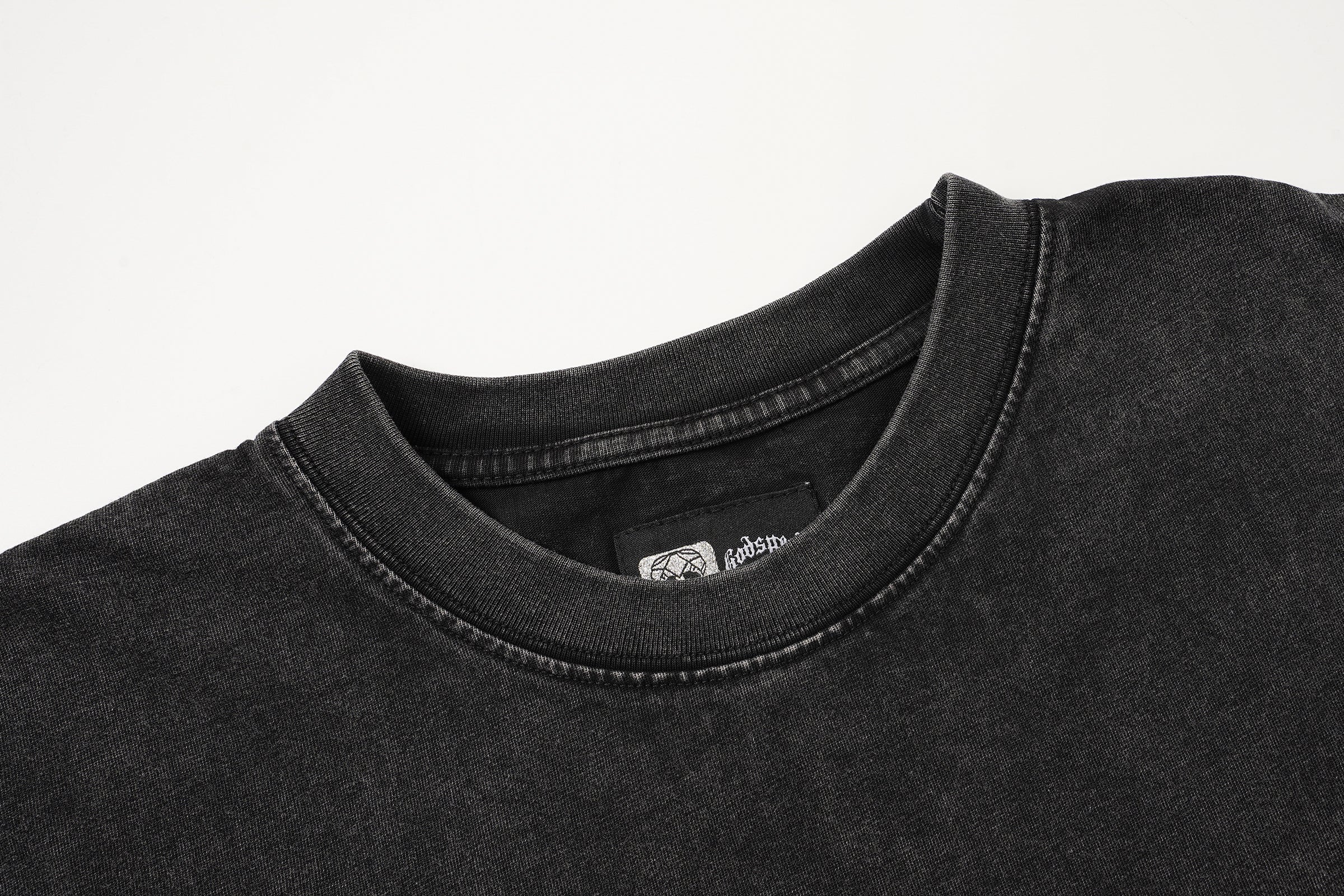 Godspeed Mountain Landscape Graphic Vintage‑Wash T‑Shirt