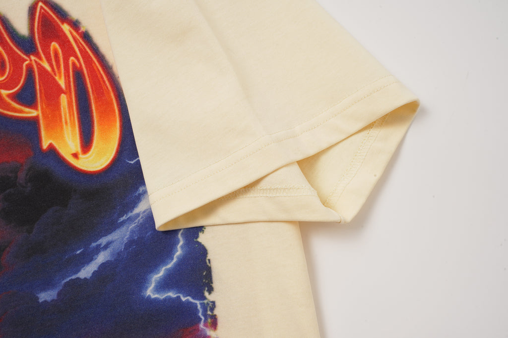 Godspeed Cream Sunset Dinosaur Graphic T‑Shirt