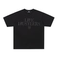 Life Hustlers Black‑on‑Black H Logo T‑Shirt