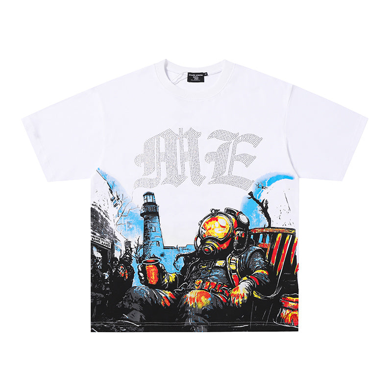 MIXED EMOTION City Landscape Graphic 2‑Color T‑Shirt