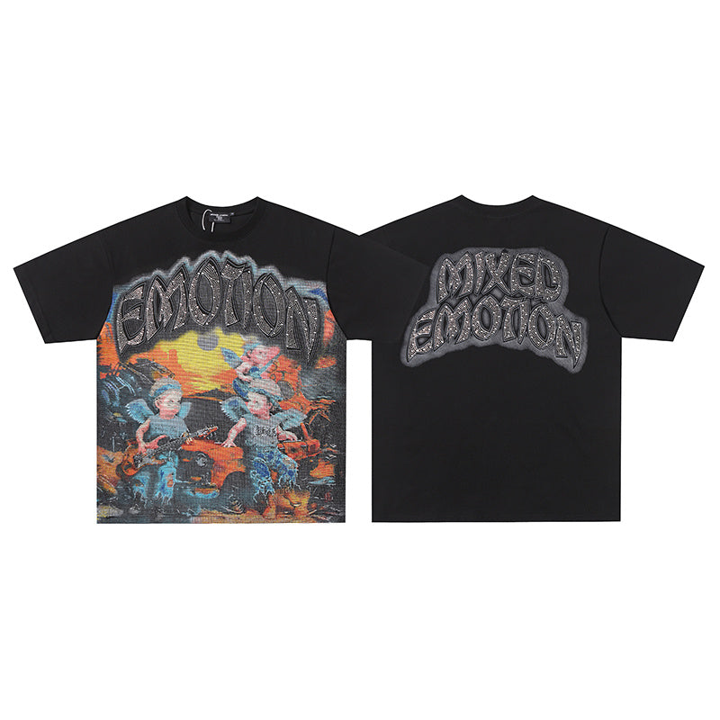 MIXED EMOTION Fantasy Art Graphic 2‑Color T‑Shirt