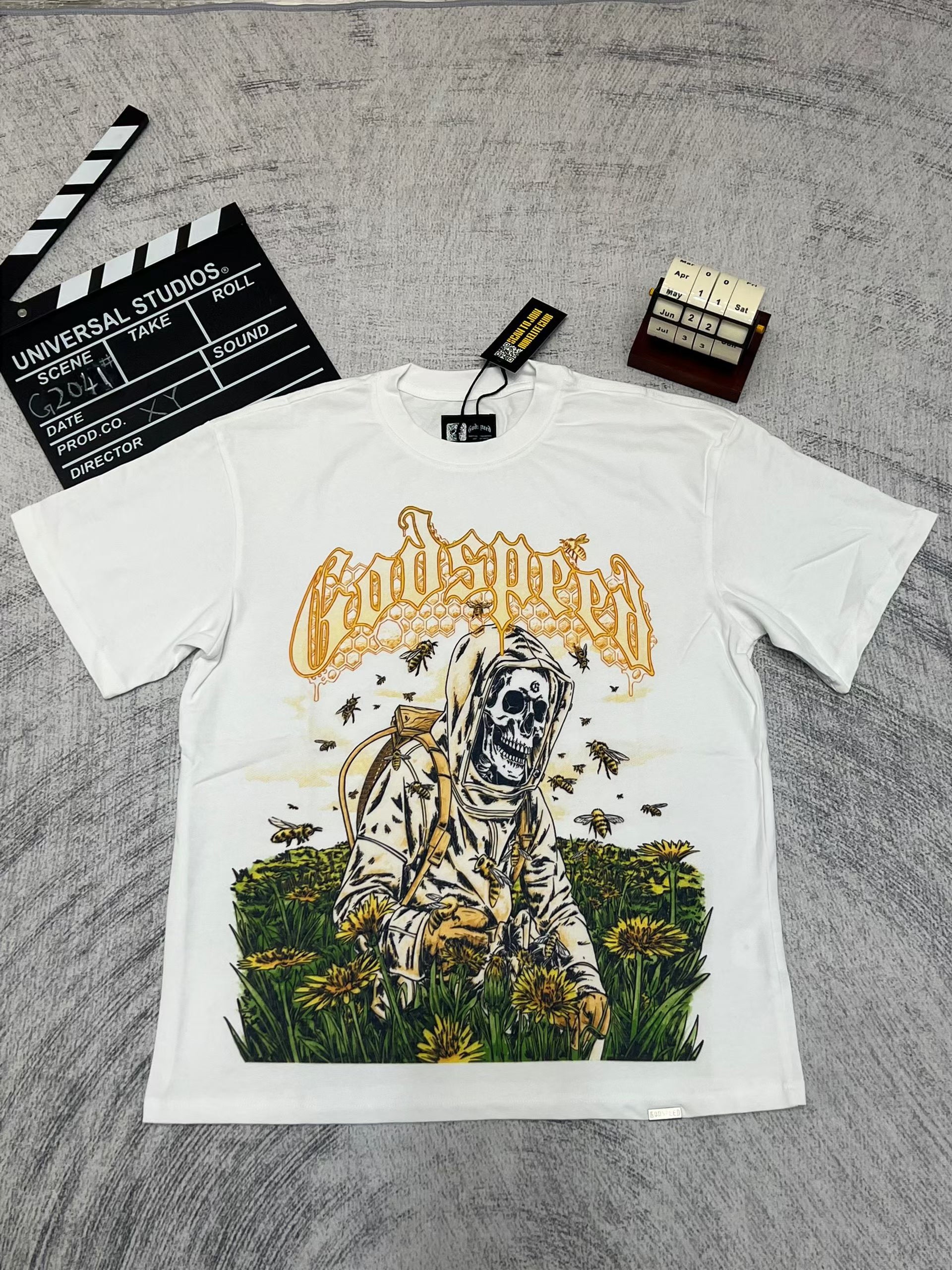 Godspeed Tiger Graphic White T‑Shirt