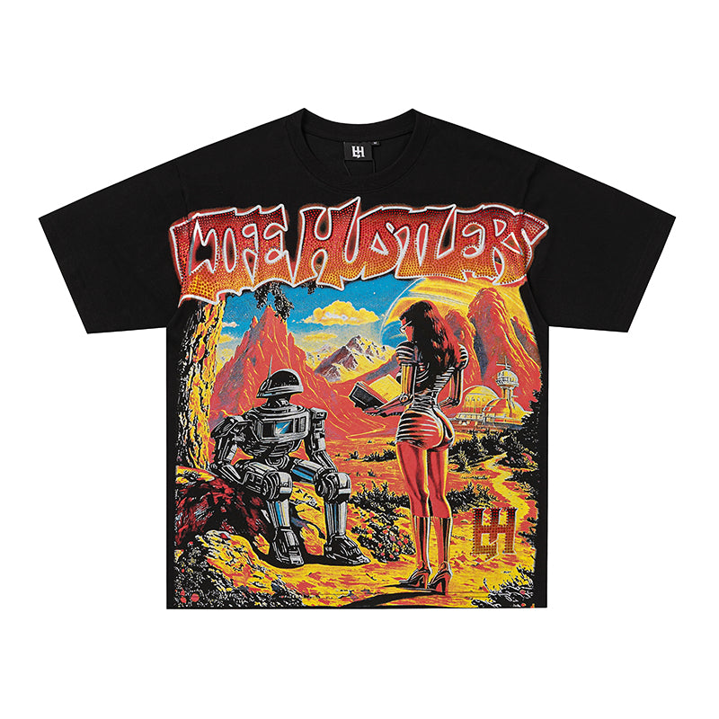 Life Hustlers Vintage Art Graphic 3‑Color T‑Shirt