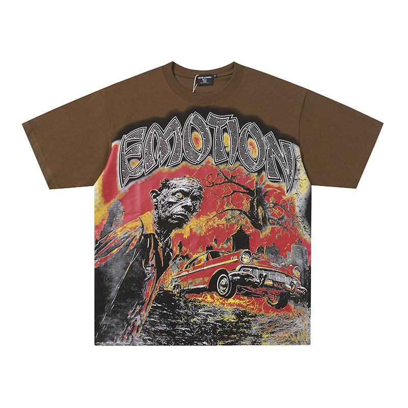 MIXED EMOTION Sunset Graphic 3‑Color T‑Shirt