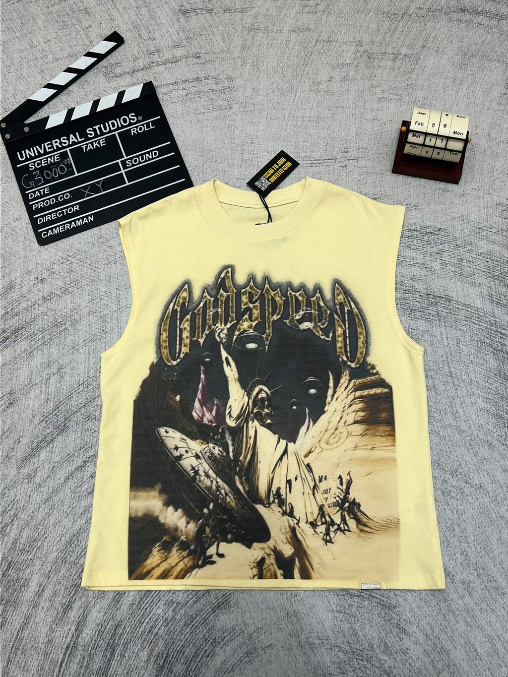 Godspeed Eagle Graphic Cream Tank Top