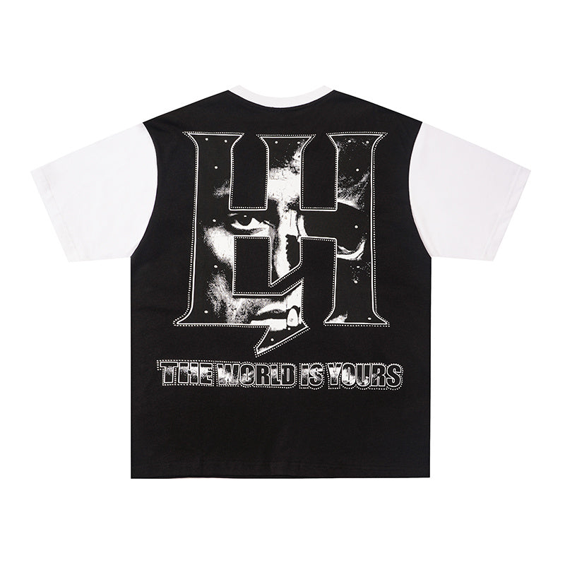 Life Hustlers Raglan‑Sleeve Portrait Graphic Tee