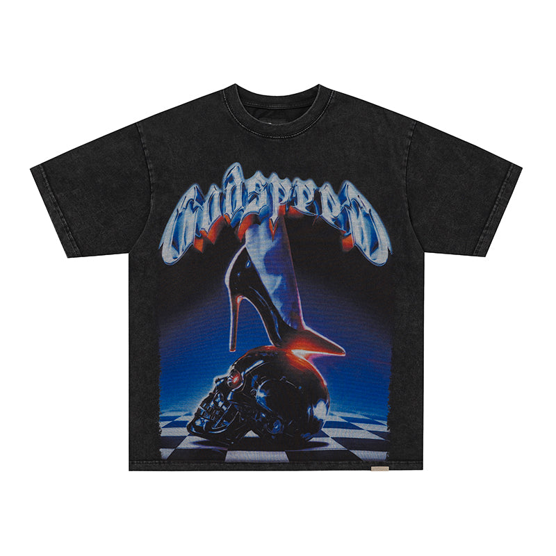 Godspeed Neon High‑Heels Graphic T‑Shirt