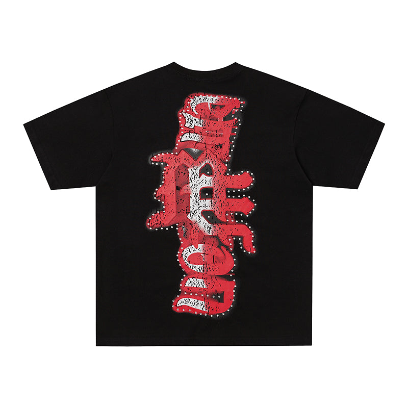 MIXED EMOTION Eagle Graphic Black T‑Shirt