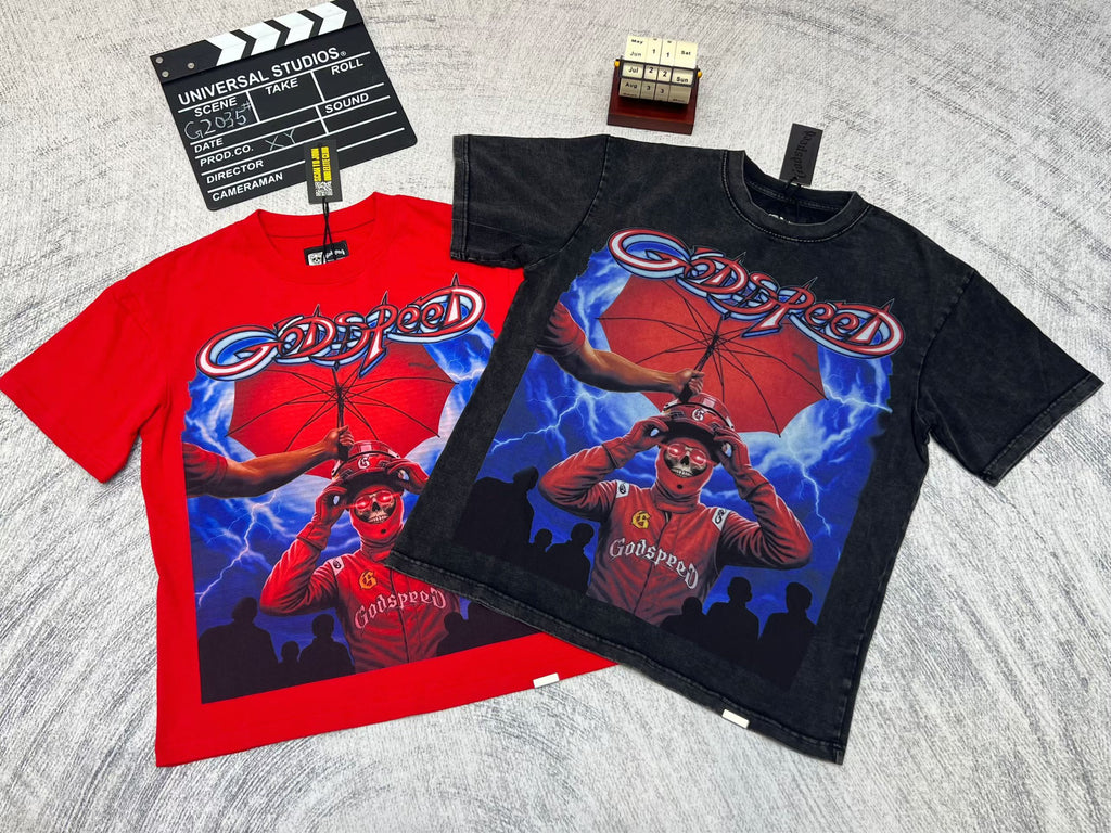 Godspeed Retro Figure Graphic Short‑Sleeve T‑Shirt