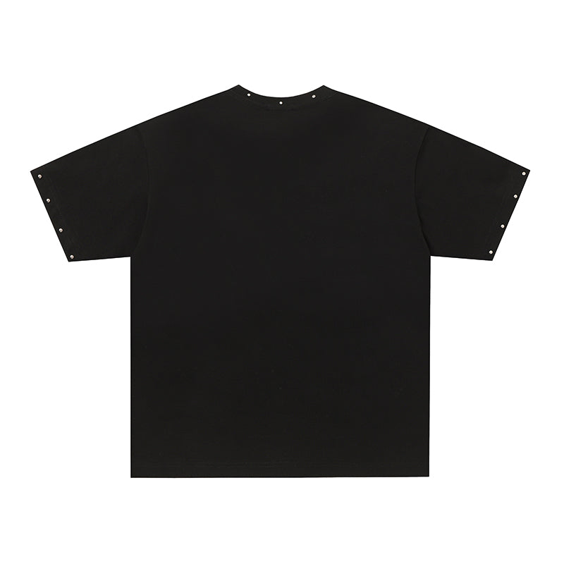 MIXED EMOTION Angel Rider Graphic Black T‑Shirt