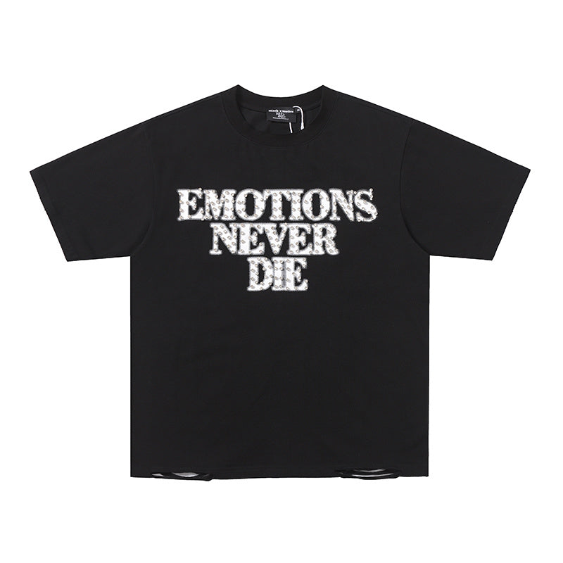 MIXED EMOTION Letter Logo Multi‑Color T‑Shirt