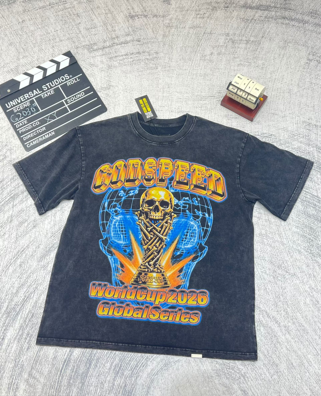 Godspeed Skull Flag Graphic T‑Shirt