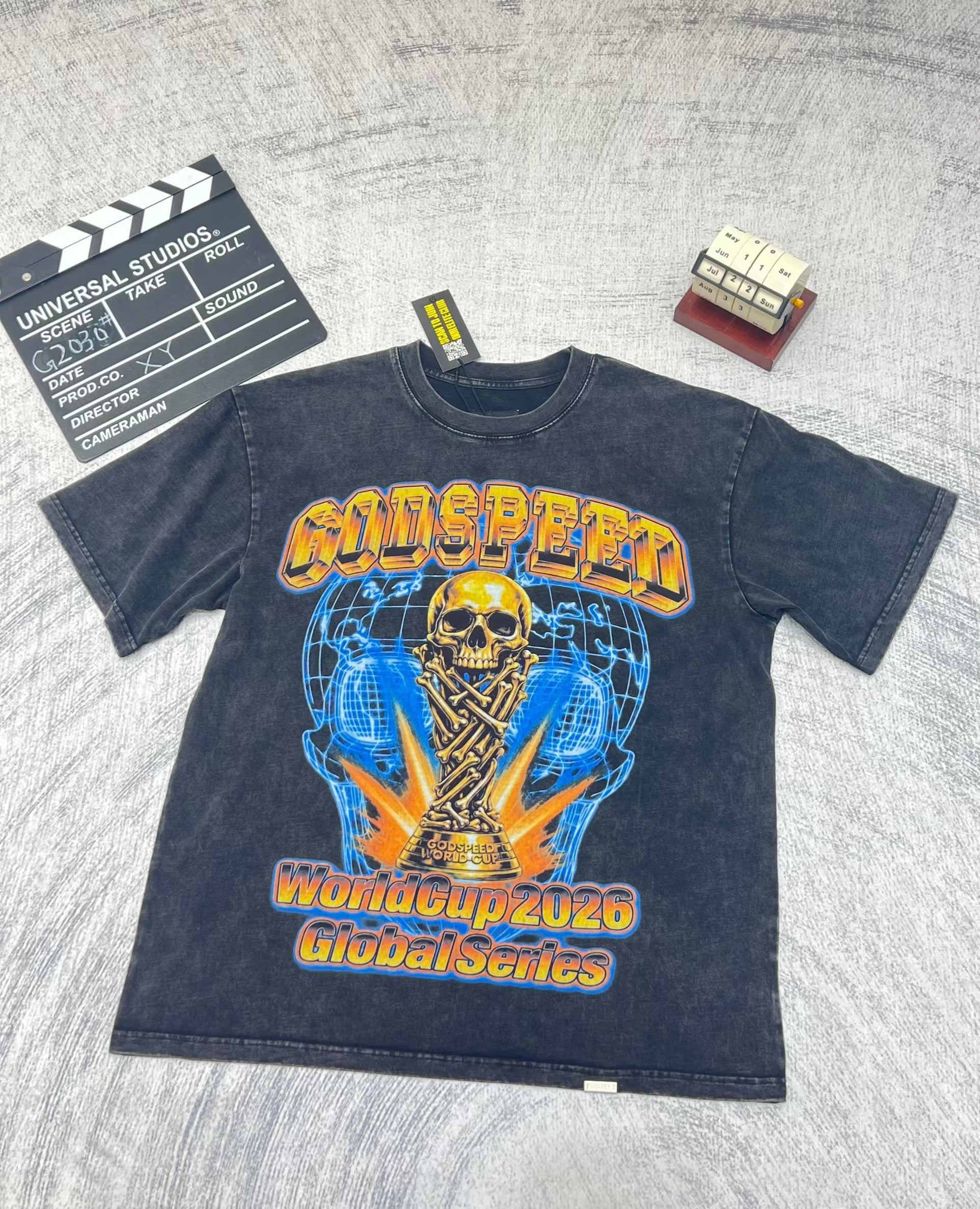 Godspeed Skull Flag Graphic T‑Shirt