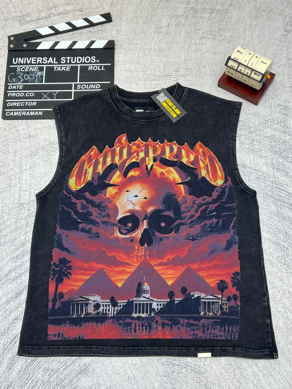Godspeed Black Skull Flame Tank Top