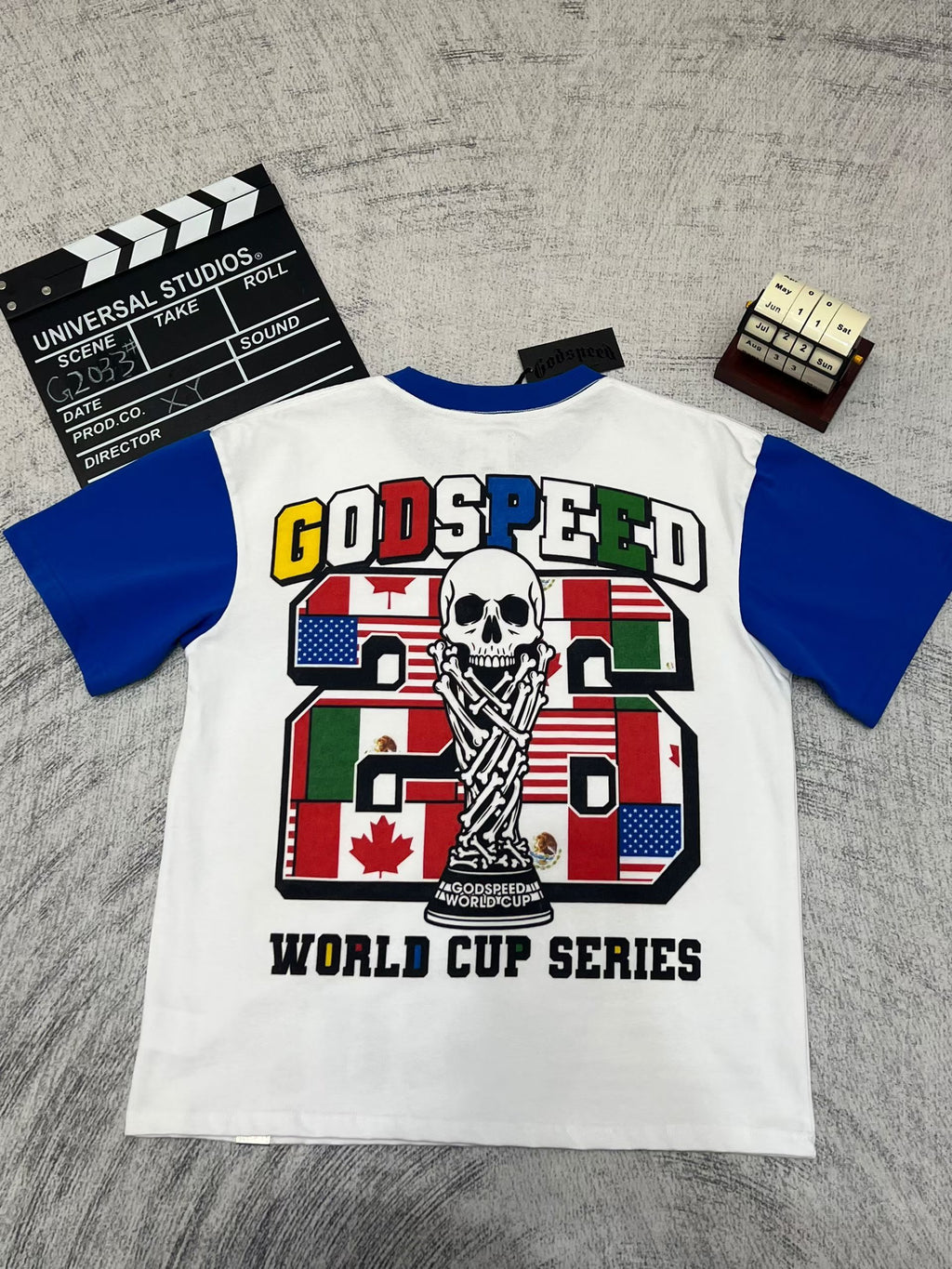 Godspeed World‑Cup Flag Print Raglan T‑Shirt