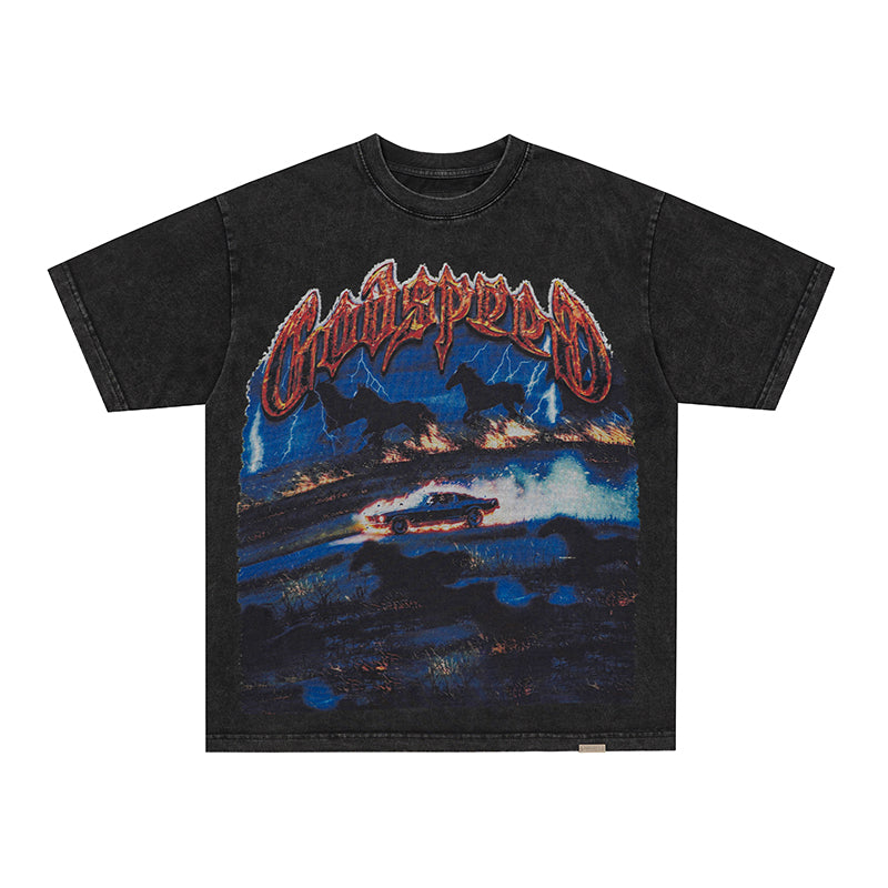 Godspeed Out Of Many One Flame Graphic T‑Shirt