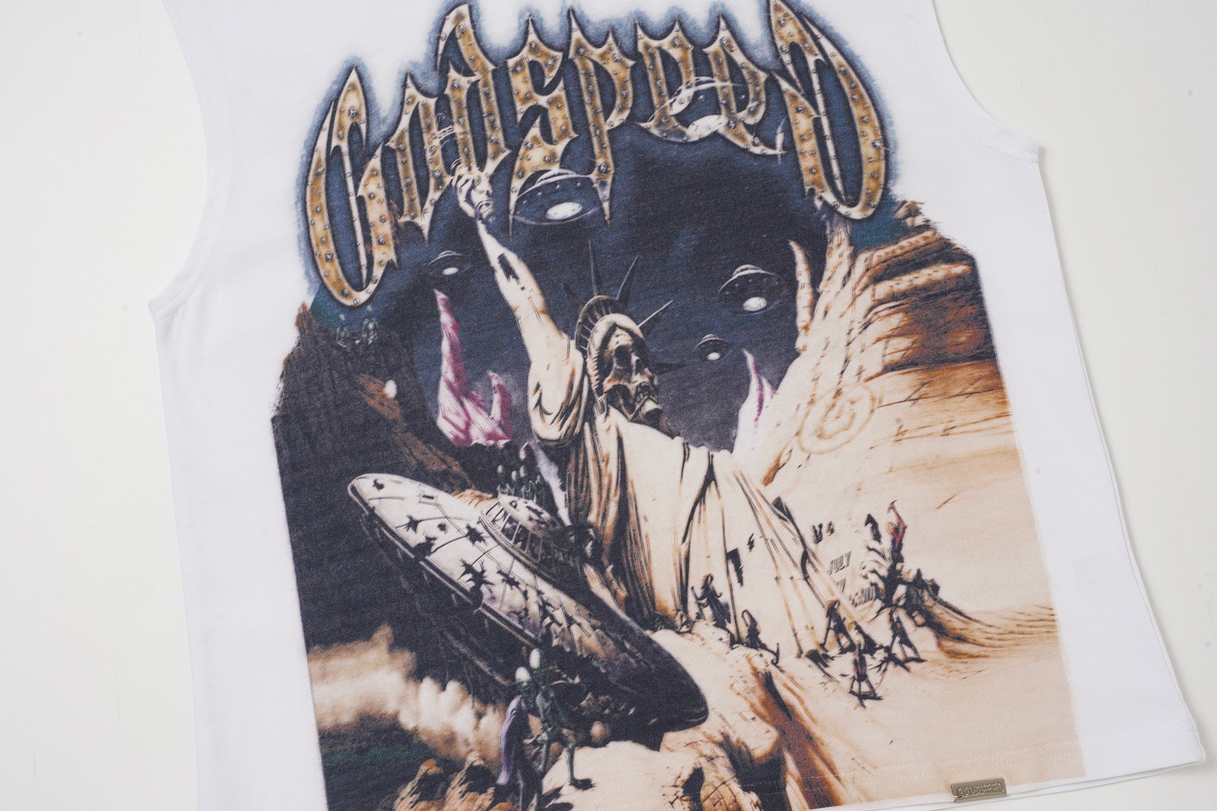 Godspeed Eagle Graphic White Tank Top