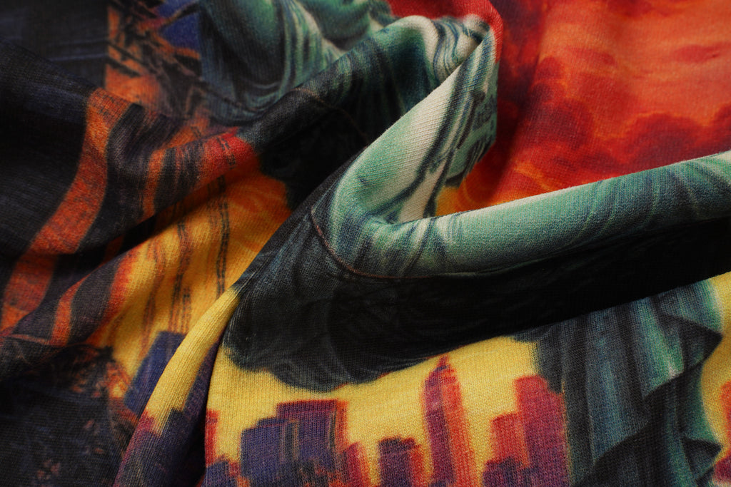 Godspeed Cream Sunset Dinosaur Graphic T‑Shirt