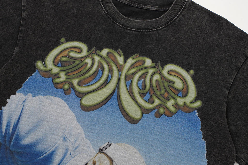 Godspeed Mountain Landscape Vintage Wash T‑Shirt