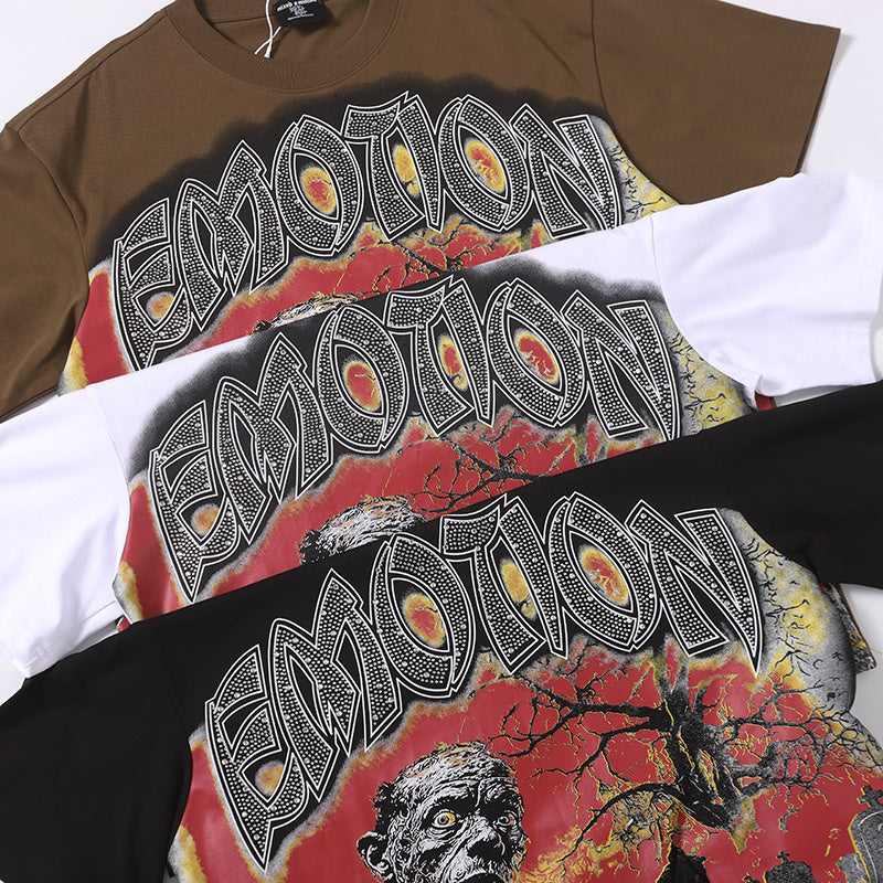 MIXED EMOTION Sunset Graphic 3‑Color T‑Shirt