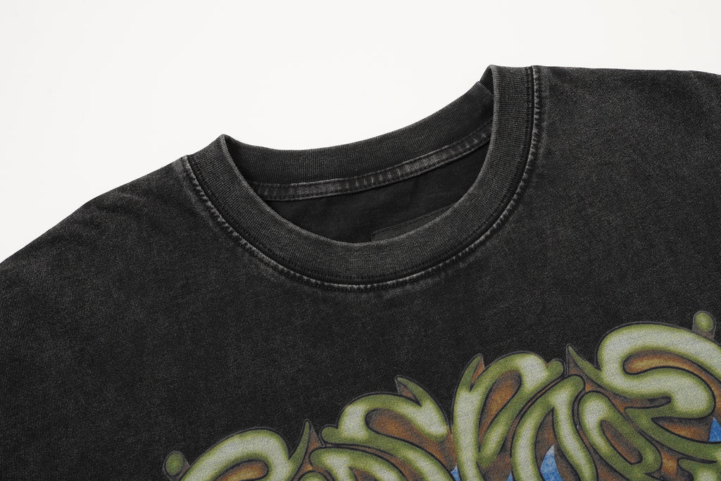 Godspeed Mountain Landscape Vintage Wash T‑Shirt