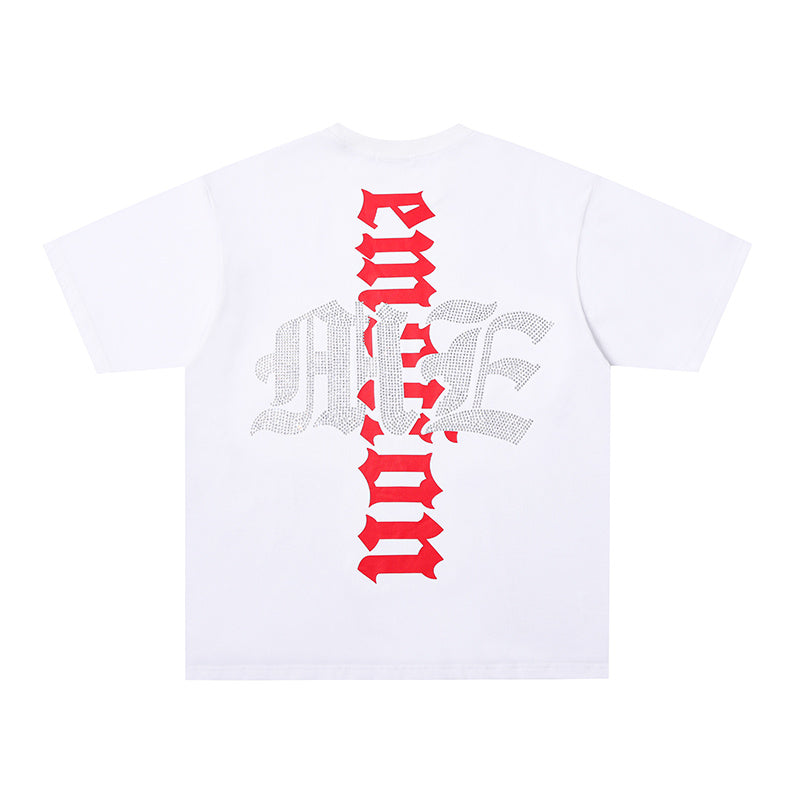 MIXED EMOTION Skull Floral Graphic 2‑Color T‑Shirt