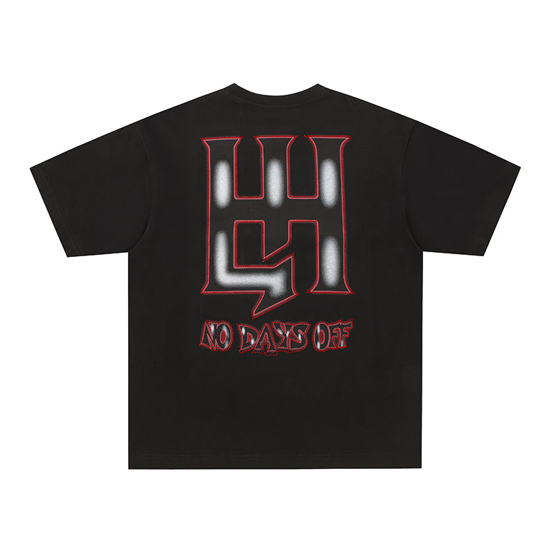 Life Hustlers Vintage Skull Graphic Black T‑Shirt