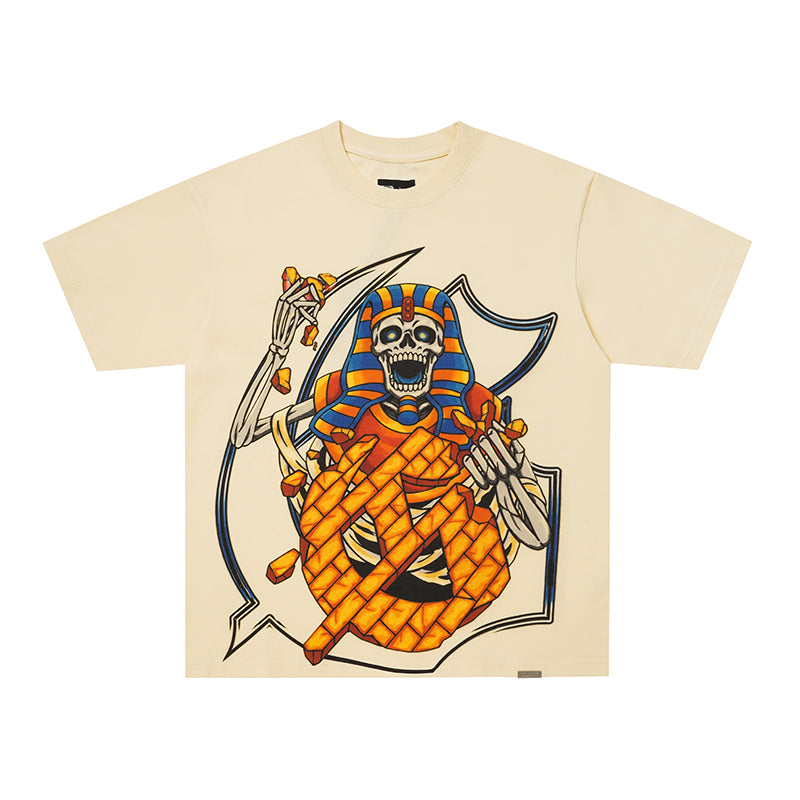 Godspeed Egyptian Skull Graphic T‑Shirt