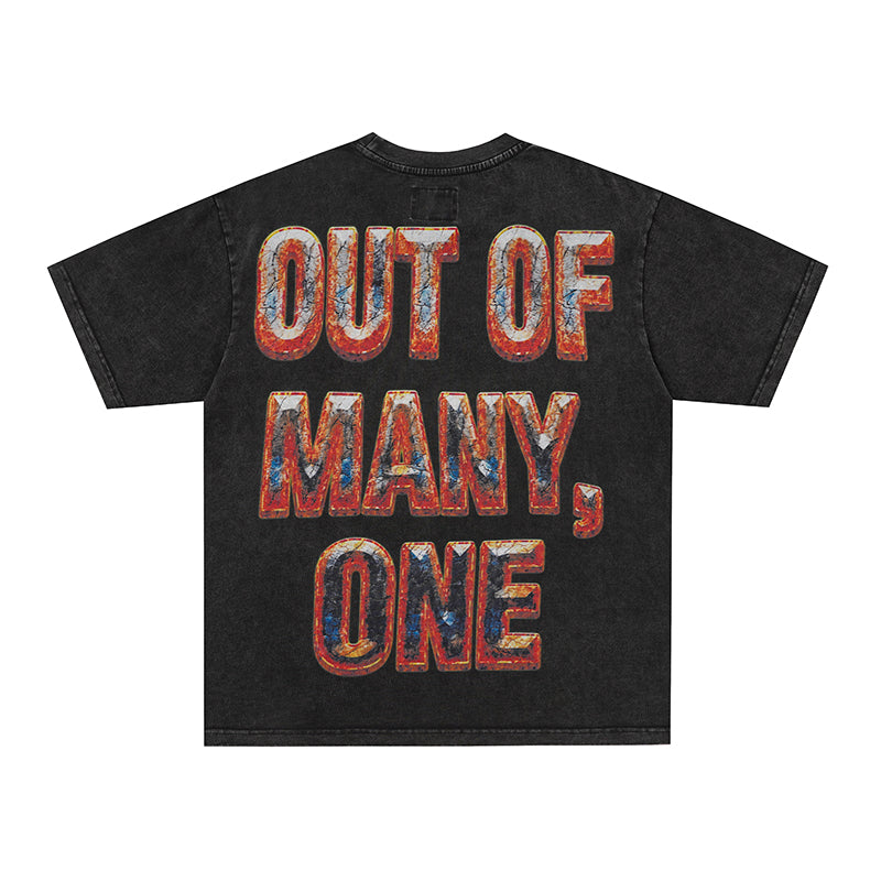 Godspeed Out Of Many One Flame Graphic T‑Shirt