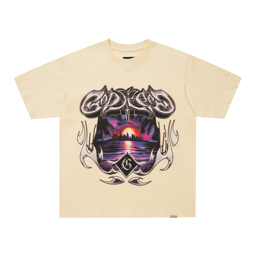 Godspeed Flame Graphic Cream T‑Shirt
