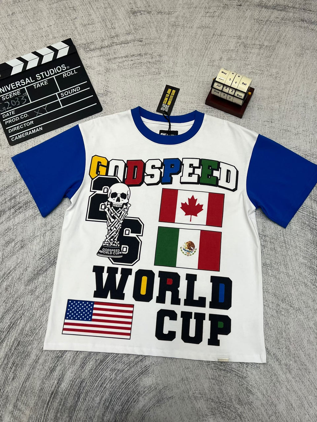 Godspeed World‑Cup Flag Print Raglan T‑Shirt