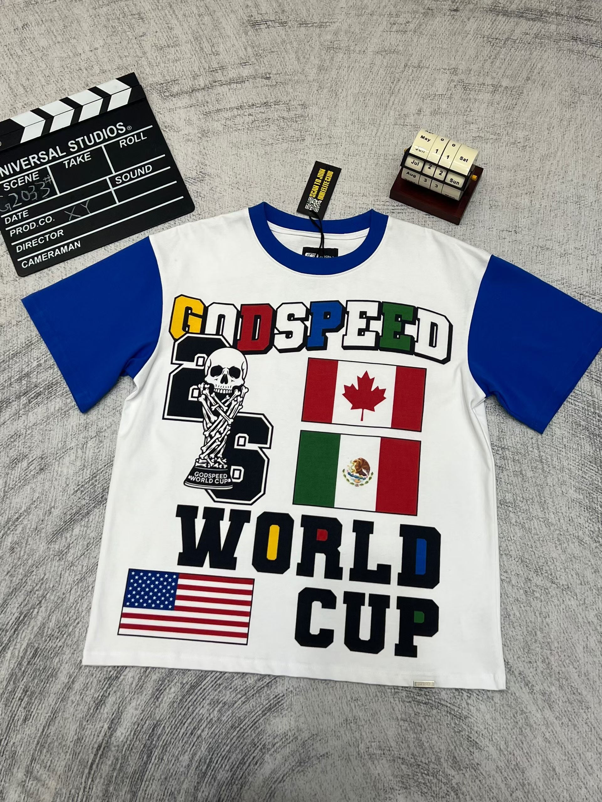 Godspeed World‑Cup Flag Print Raglan T‑Shirt
