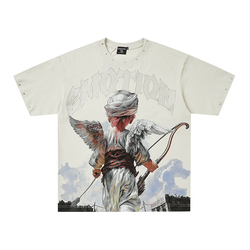 MIXED EMOTION Cupid Archer Graphic 2‑Color T‑Shirt