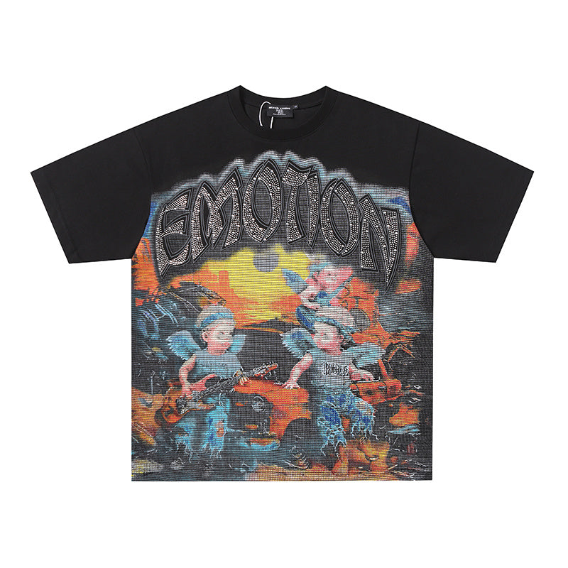 MIXED EMOTION Fantasy Art Graphic 2‑Color T‑Shirt