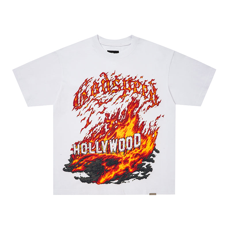 Godspeed Hollywood Flame Print T‑Shirt