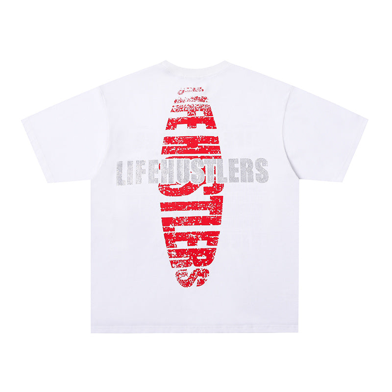 Life Hustlers Jesus Collage Graphic White Tee