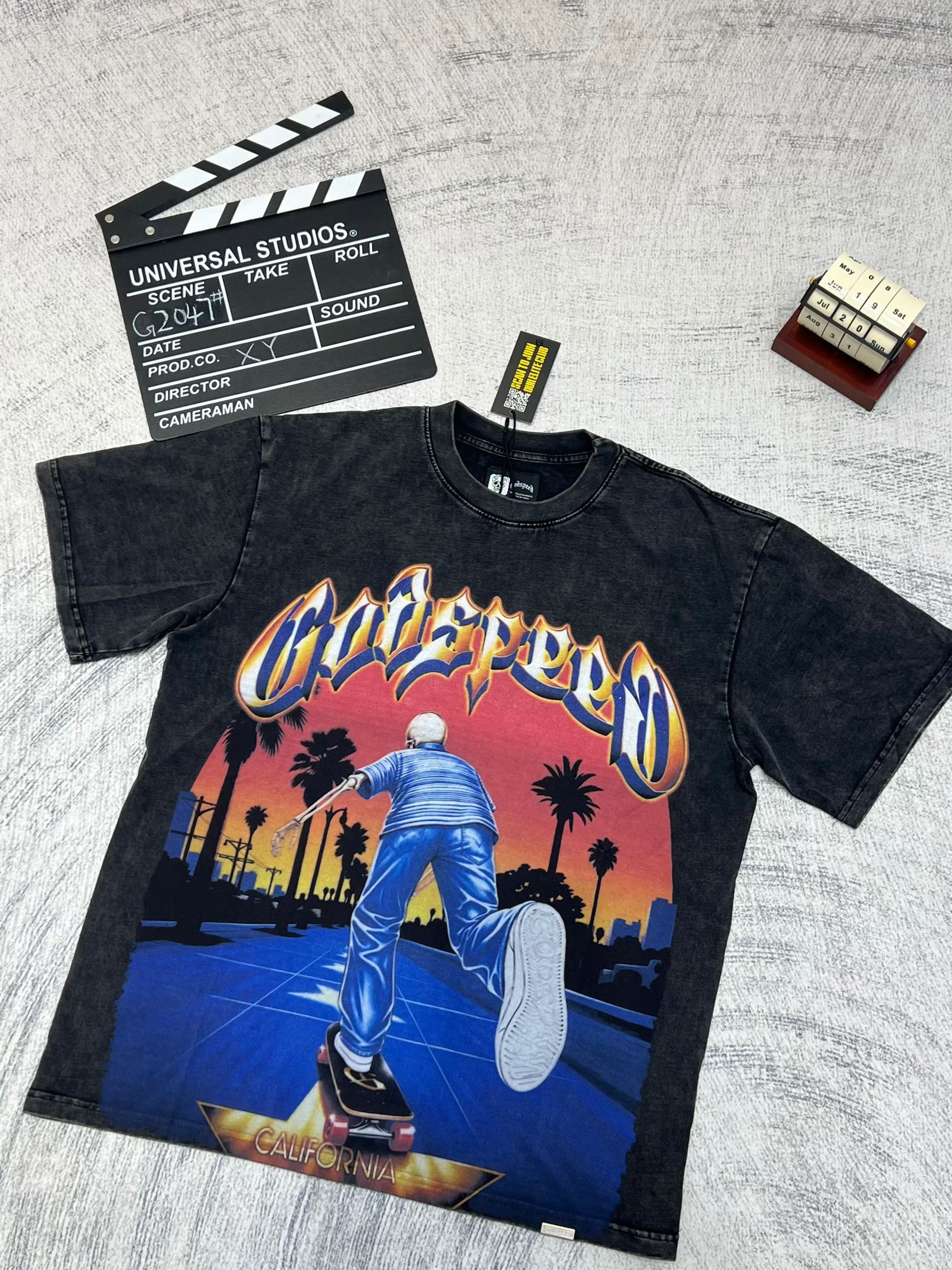Godspeed Sunset Skate Graphic T‑Shirt