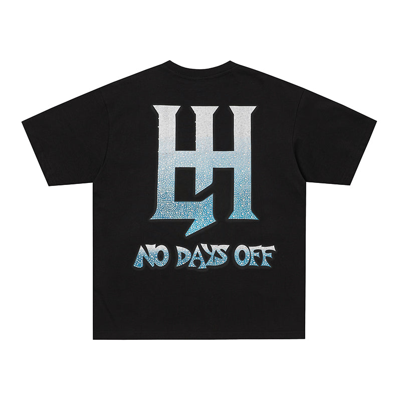 Life Hustlers Blind‑Folded Angel Graphic Black T‑Shirt